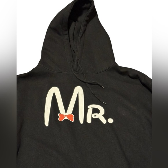 Black Hoodie with 'Mr.' Design Mickey Mouse’s Back Sz XXL - Picture 2 of 4
